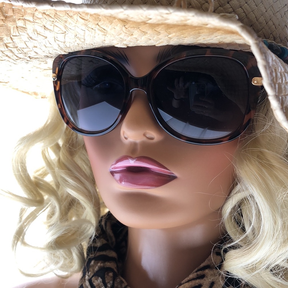 Oleg Cassini Big Round Tortoise Shell Cat Eye Fra… - image 6